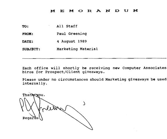 management by memo